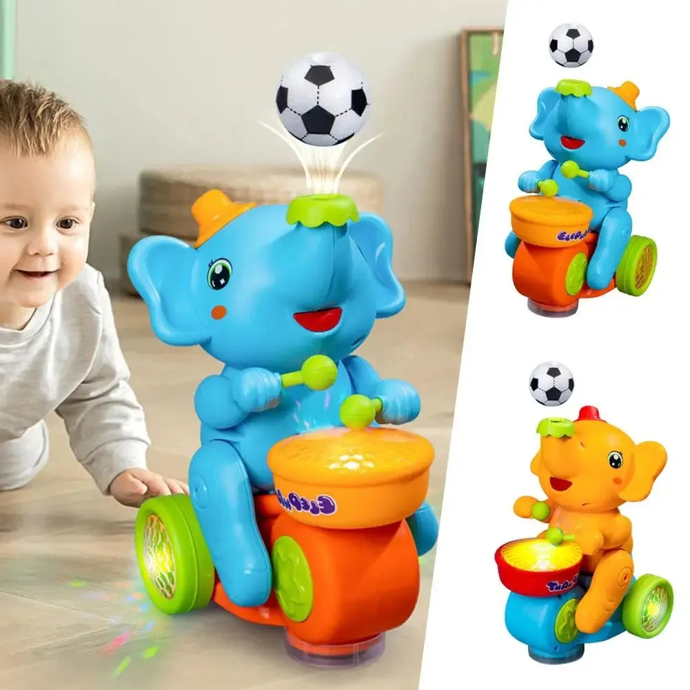 Musical Walking Elephant Drummer Toy