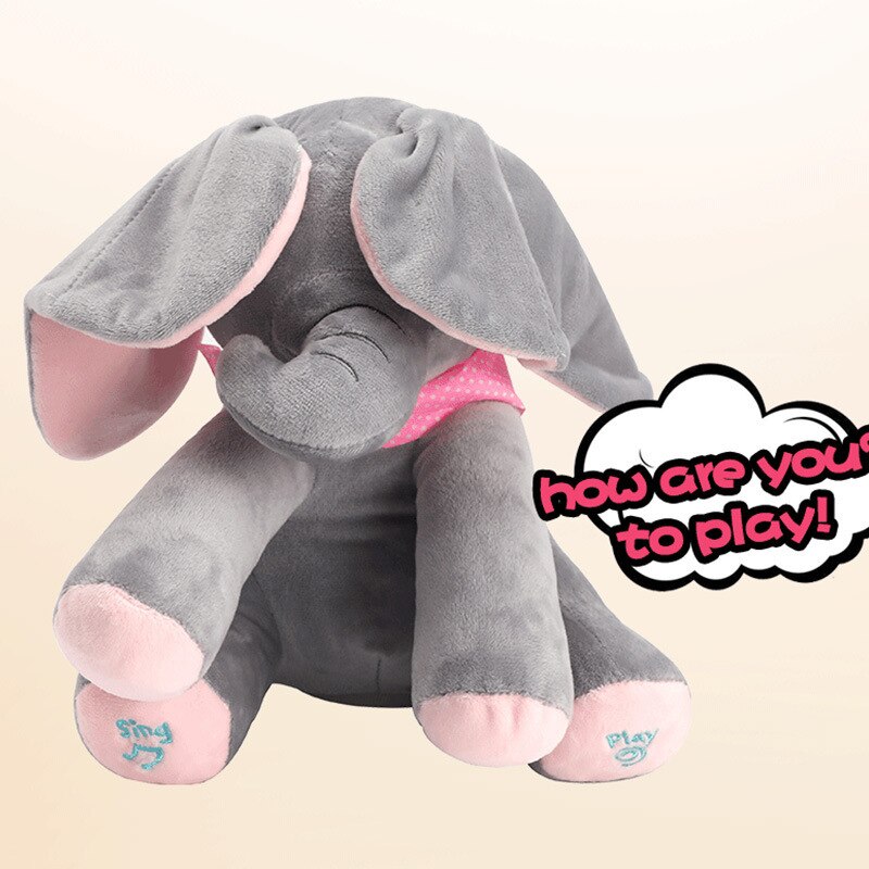 Comfy elephant peek a 2025 boo